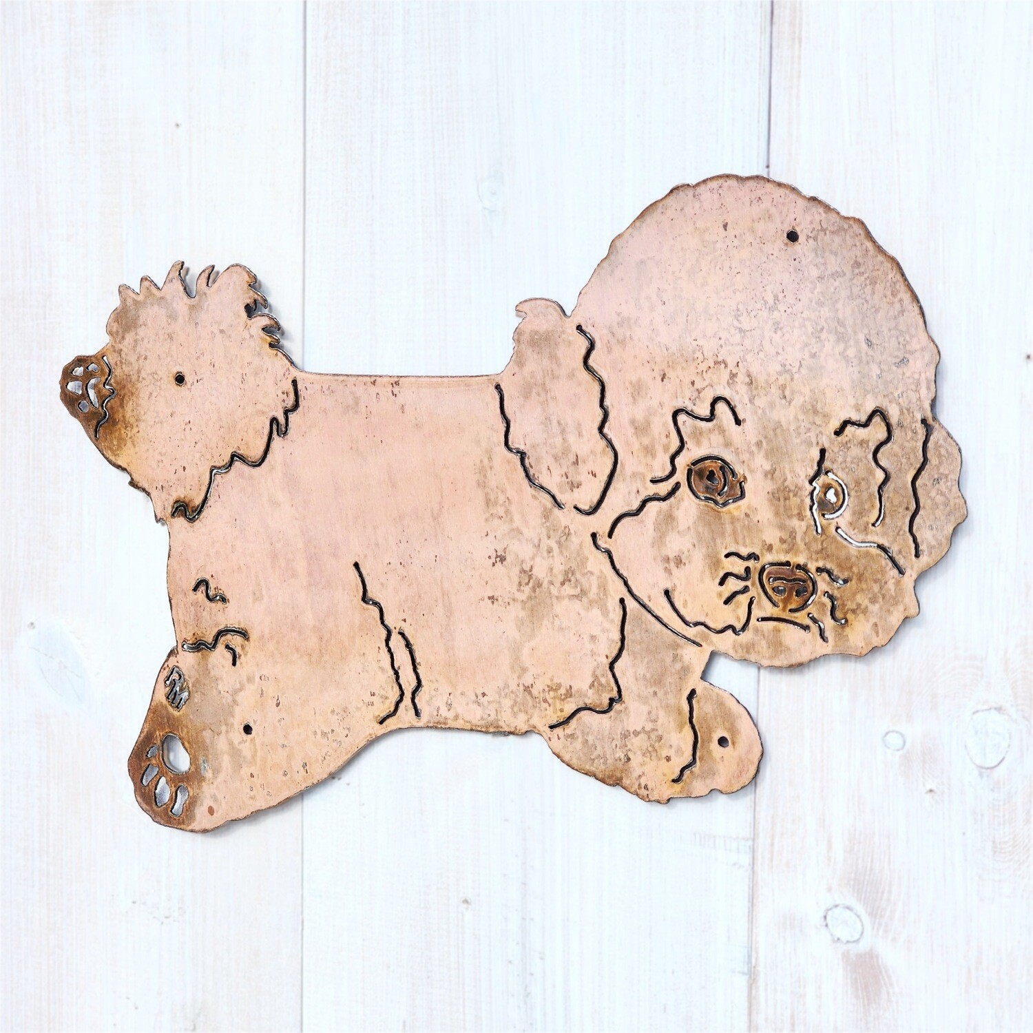 Bichon Laying Sign