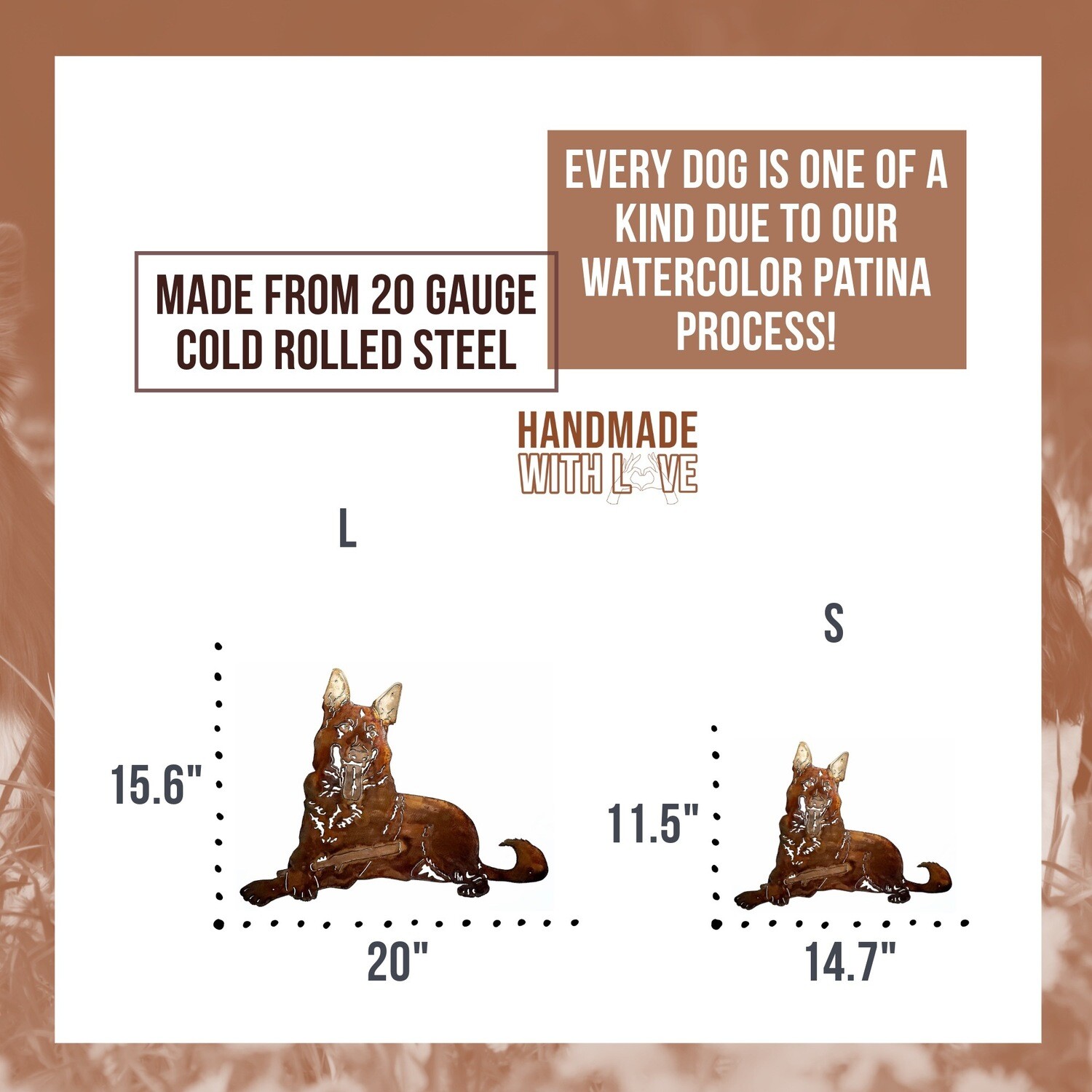 German Shepherd Laying Sign