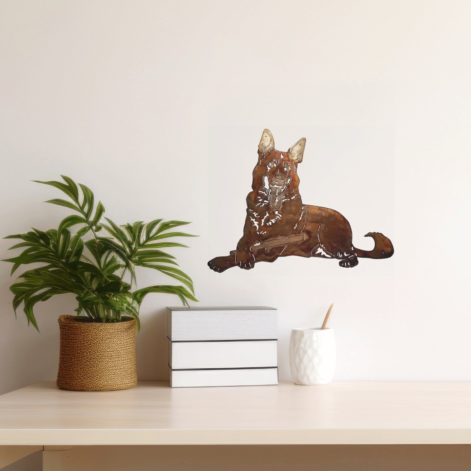German Shepherd Laying Sign