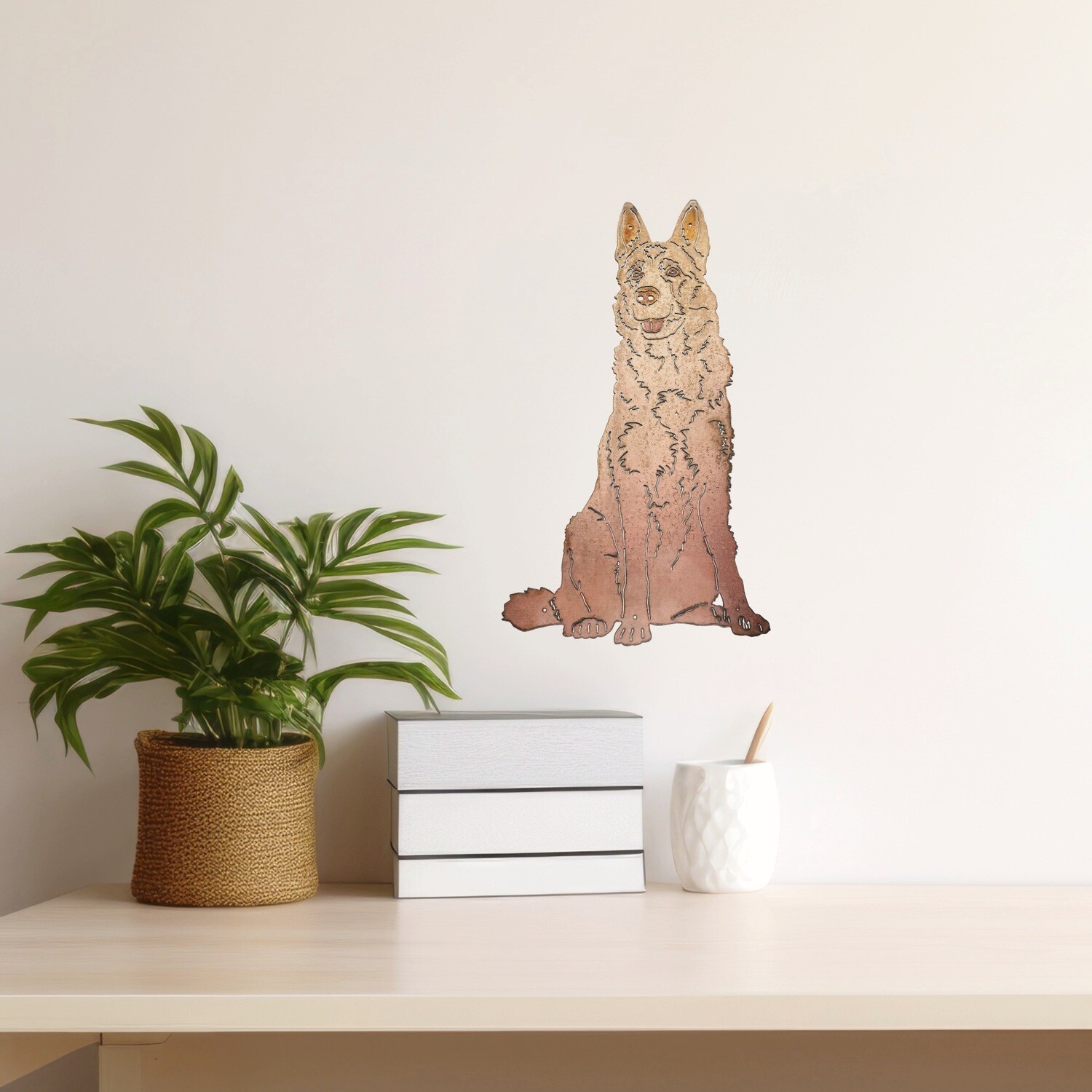 German Shepherd Sitting Sign