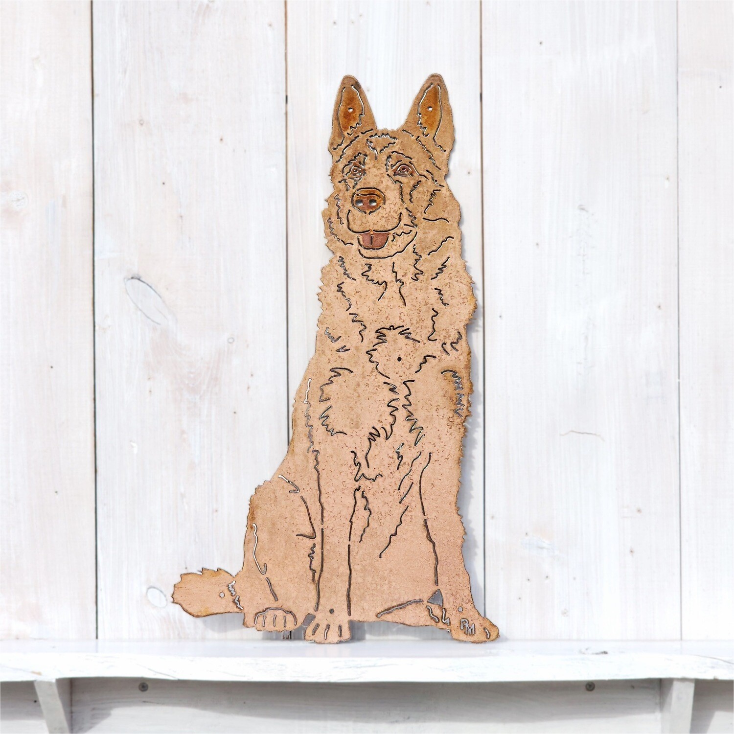German Shepherd Sitting Sign