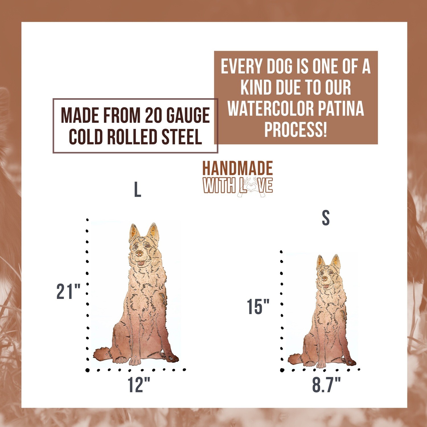 German Shepherd Sitting Sign