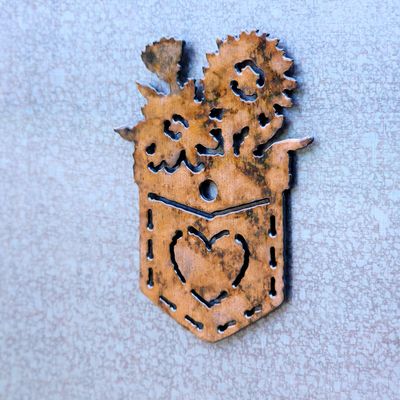 Heart Flower Pocket Magnet