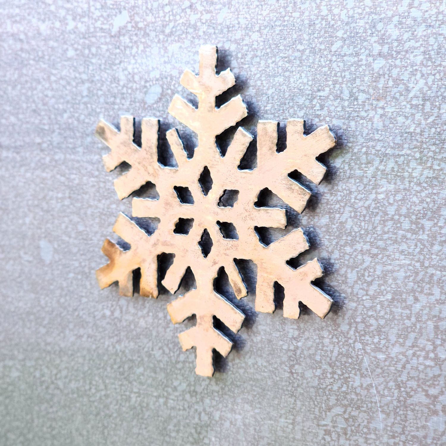 Square Snowflake Magnet