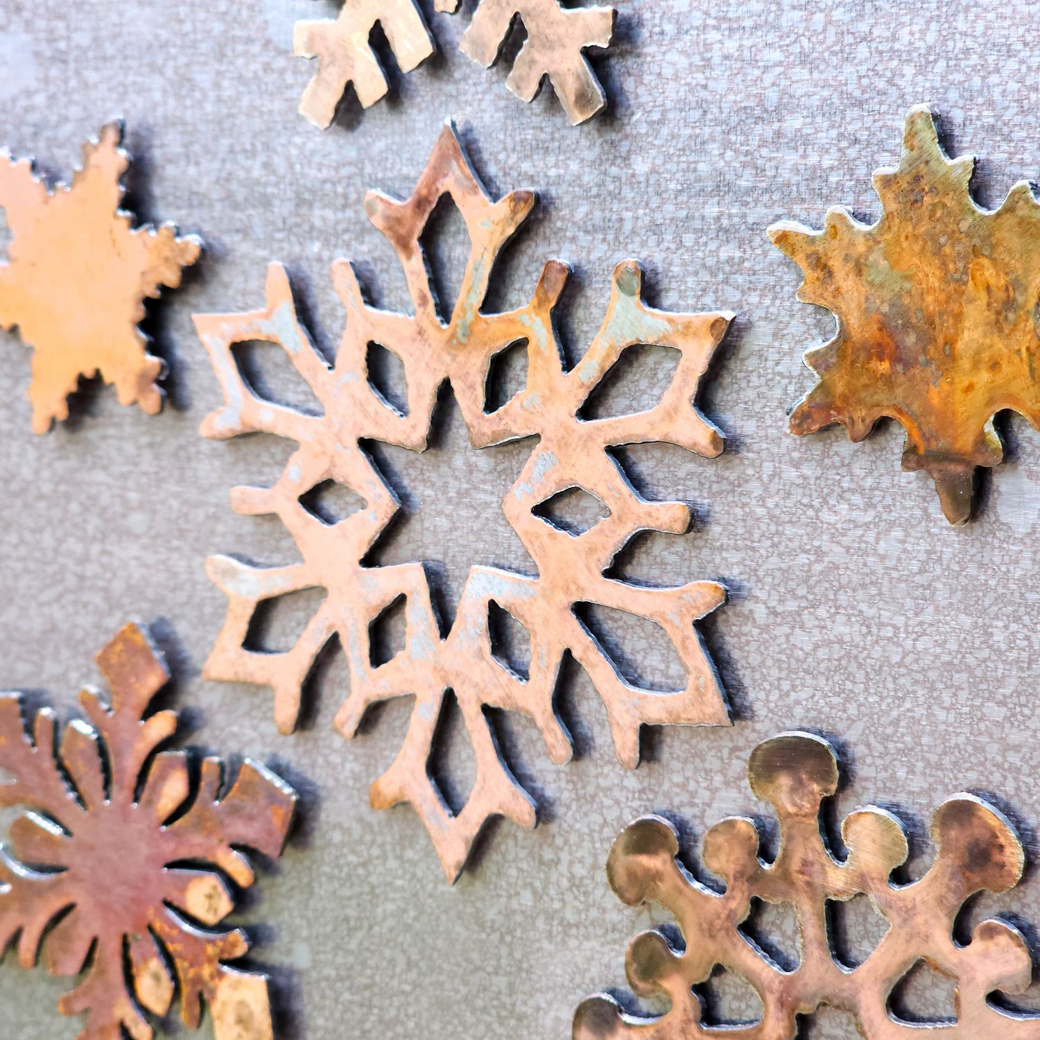 Square Snowflake Magnet