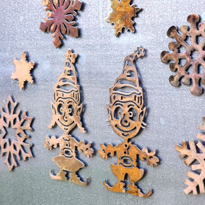 Elf &amp; Snowflake Magnet Set