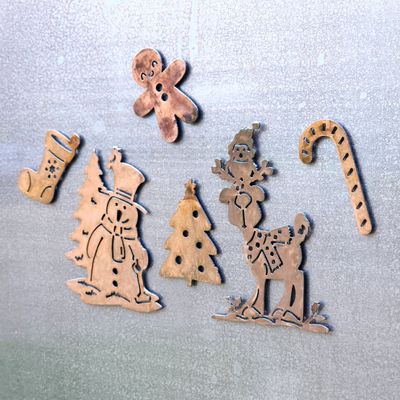 Xmas Character &amp; Holiday Magnet Set