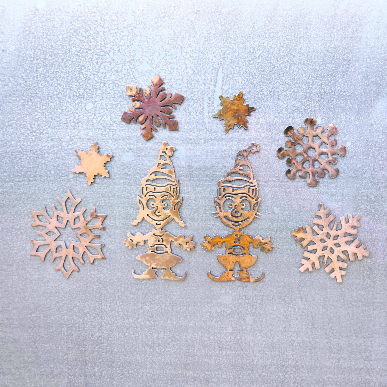 Elf &amp; Snowflake Magnet Set