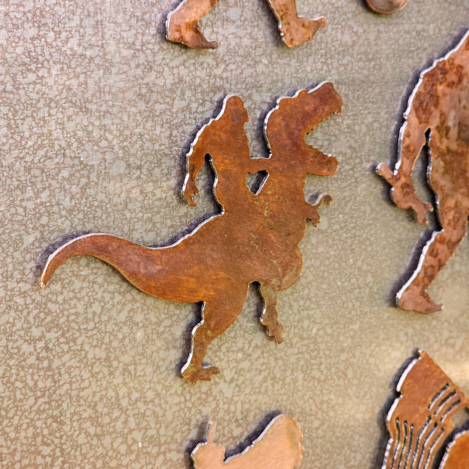 Sasquatch Riding T-Rex Magnet