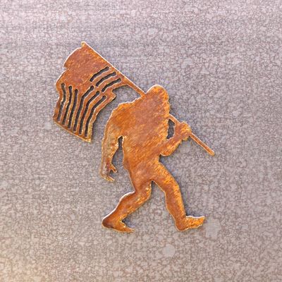 American Flag Sasquatch Magnet