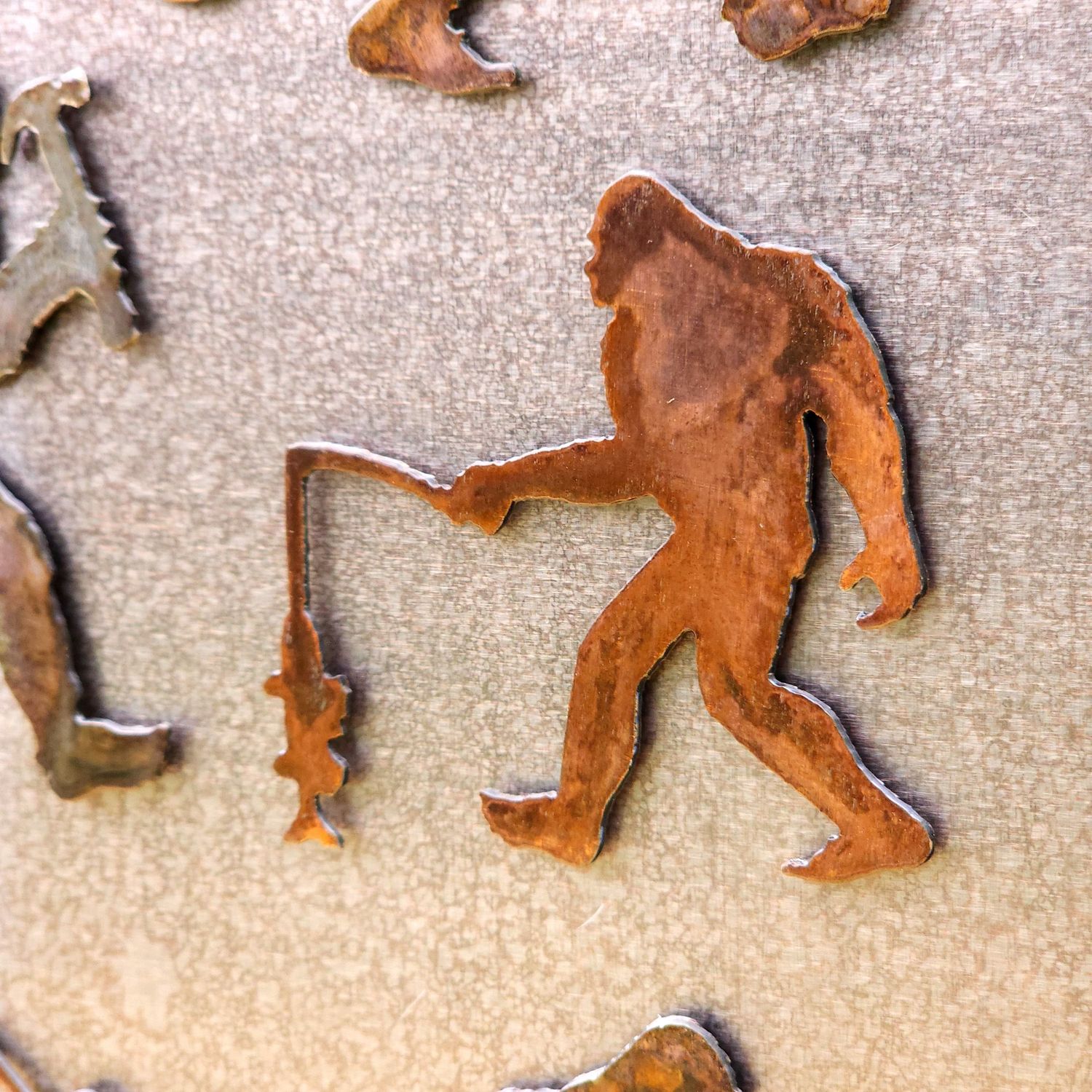 Fishing Sasquatch Magnet / Sticker