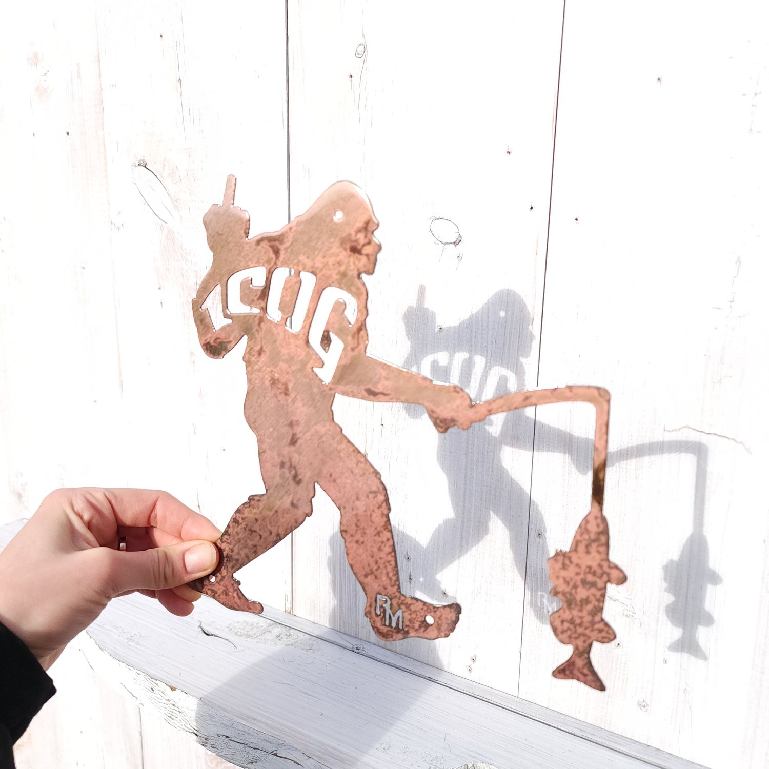 ICOG Middle Finger Fishing Yeti Wall Art