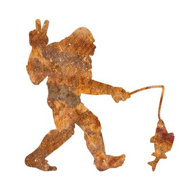 Peace Sign Fishing Yeti Wall Art
