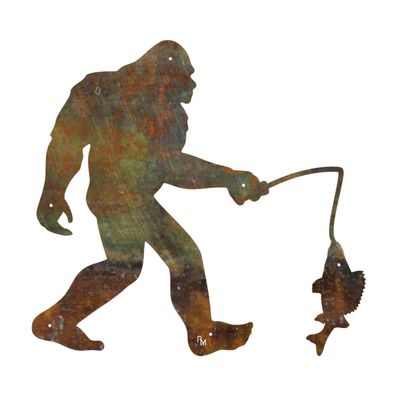 Fishing Big Foot Wall Art