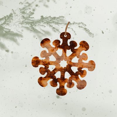Mushroom Snowflake Ornament Mushroom Snowflake Ornament