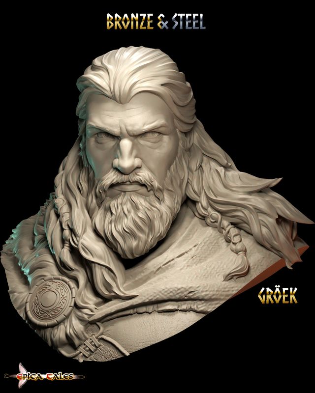 BRONZE &amp; STEEL: GRÖEK Mini Bust
