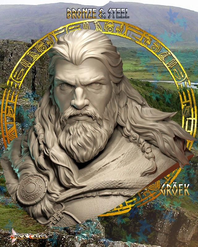 BRONZE &amp; STEEL: GRÖEK Mini Bust