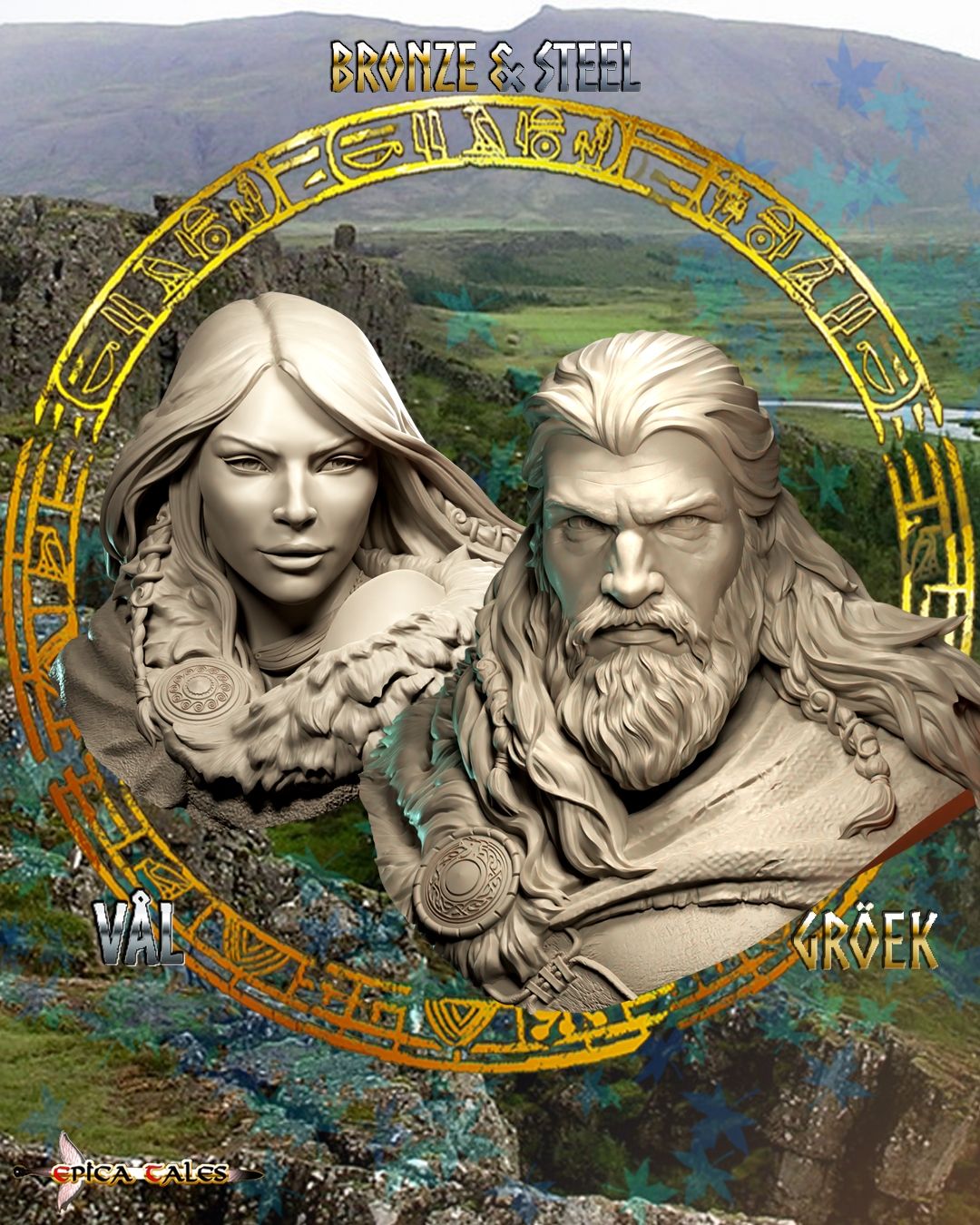 BRONZE &amp; STEEL: VÅL &amp; GRÖEK - Mini Busts Pack