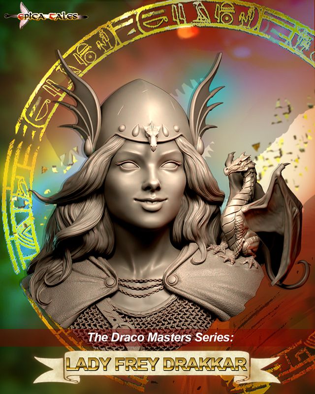 THE DRACO MASTERS: LADY FREY DRAKKAR  &amp; "DRAKKIE" Mini Bust