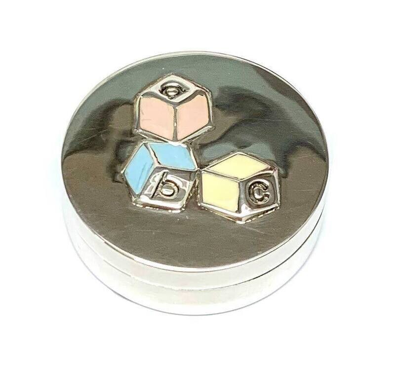New Silver & Enamel Trinket Box