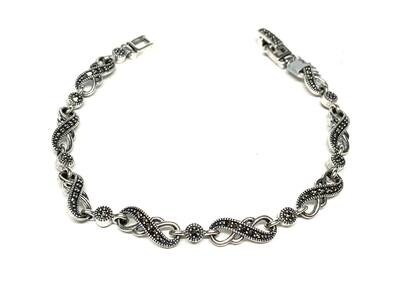 New Silver Marcasite Bracelet (7 inches approximately)