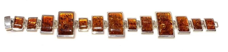 Silver Amber Bracelet