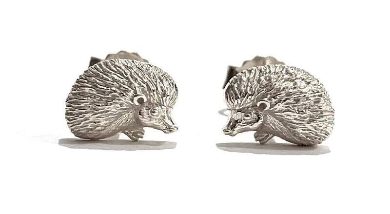 Silver Hedgehog Stud Earrings