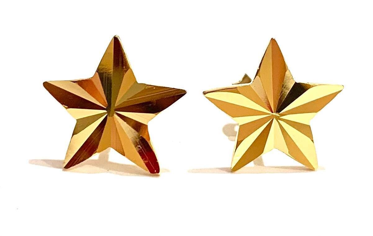 Silver Gold Plated Star Stud Earrings