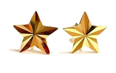 Silver Gold Plated Star Stud Earrings