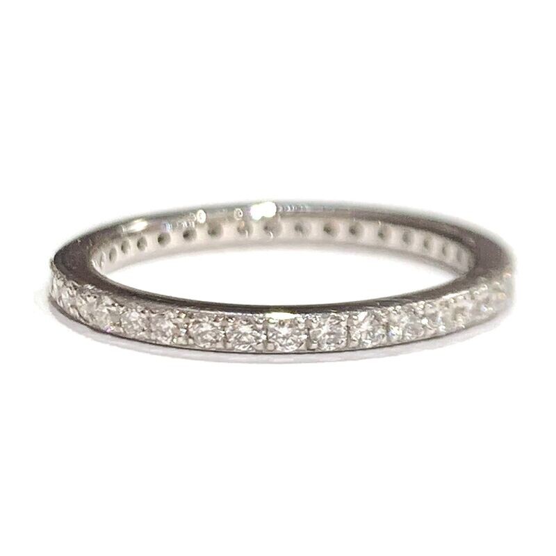 New Platinum Diamond Full Hoop, UK Size K