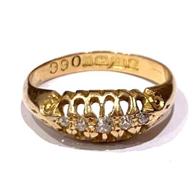 18ct yellow gold Diamond ring circa 1906
