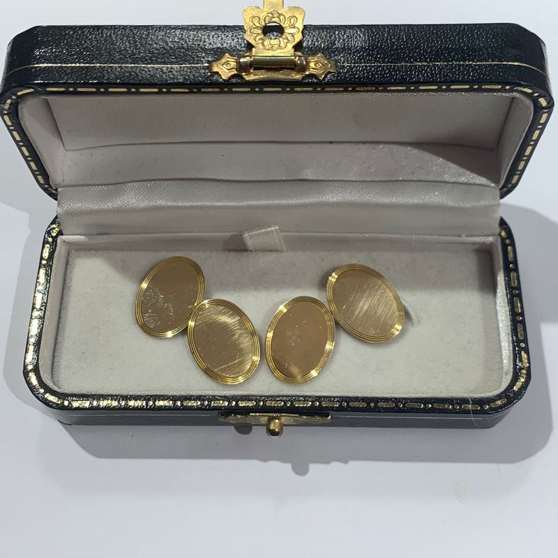 9ct yellow gold cufflinks circa 1936