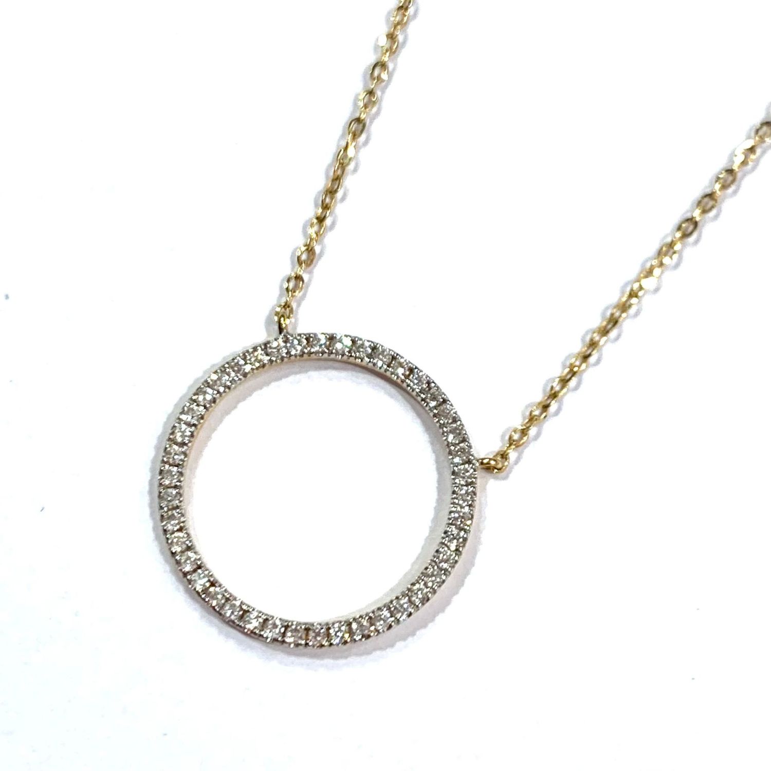 *SOLD* New 18ct Yellow Gold Diamond Circle of Life Necklace
