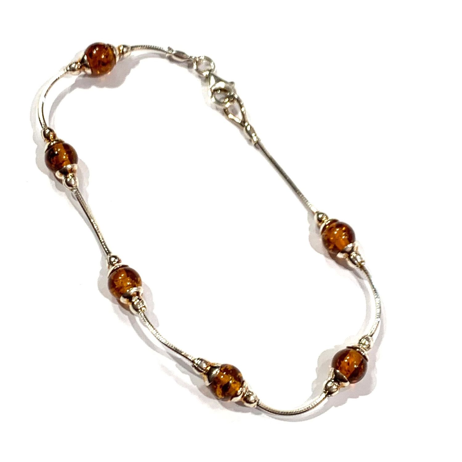 Silver Amber Bracelet