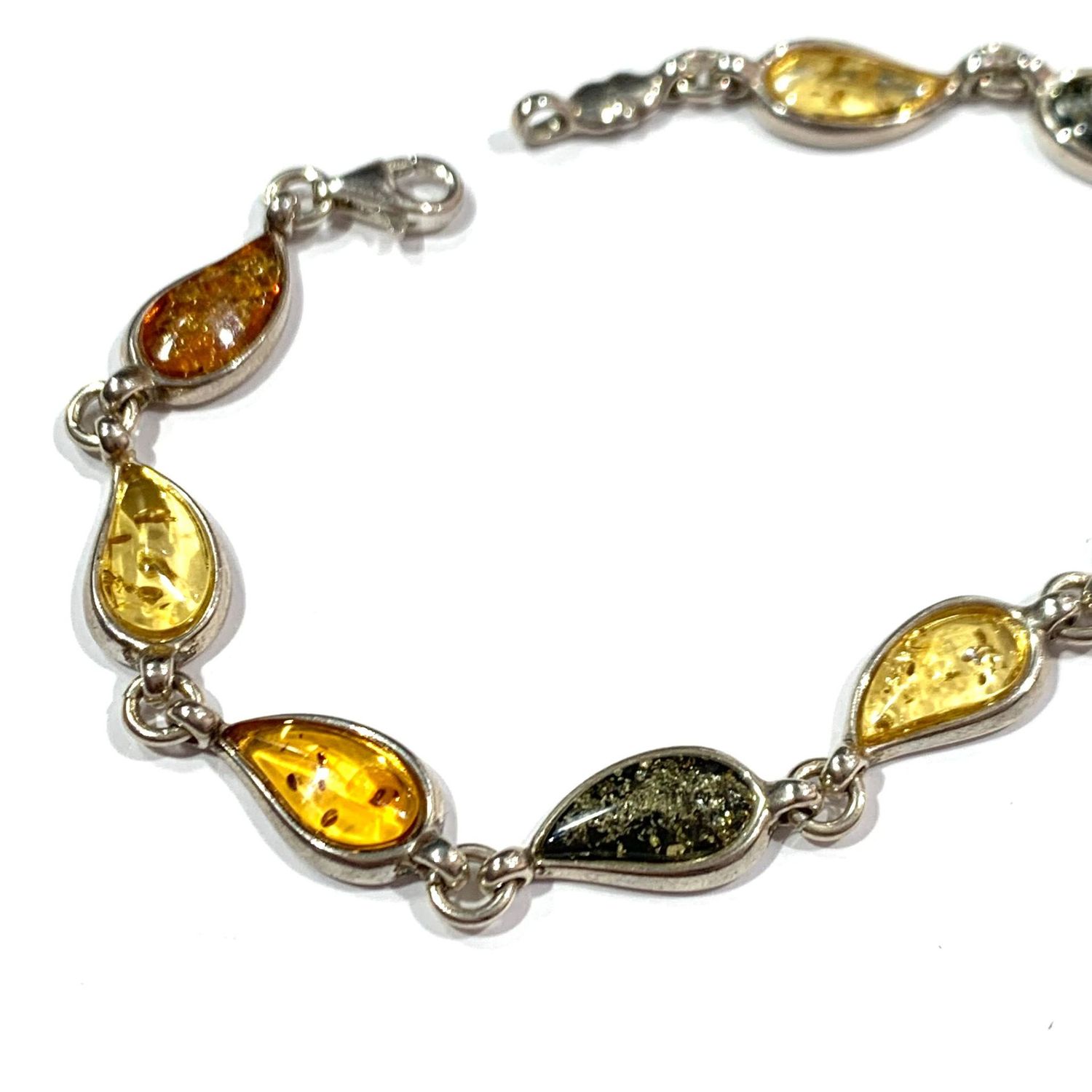 Silver Amber Bracelet