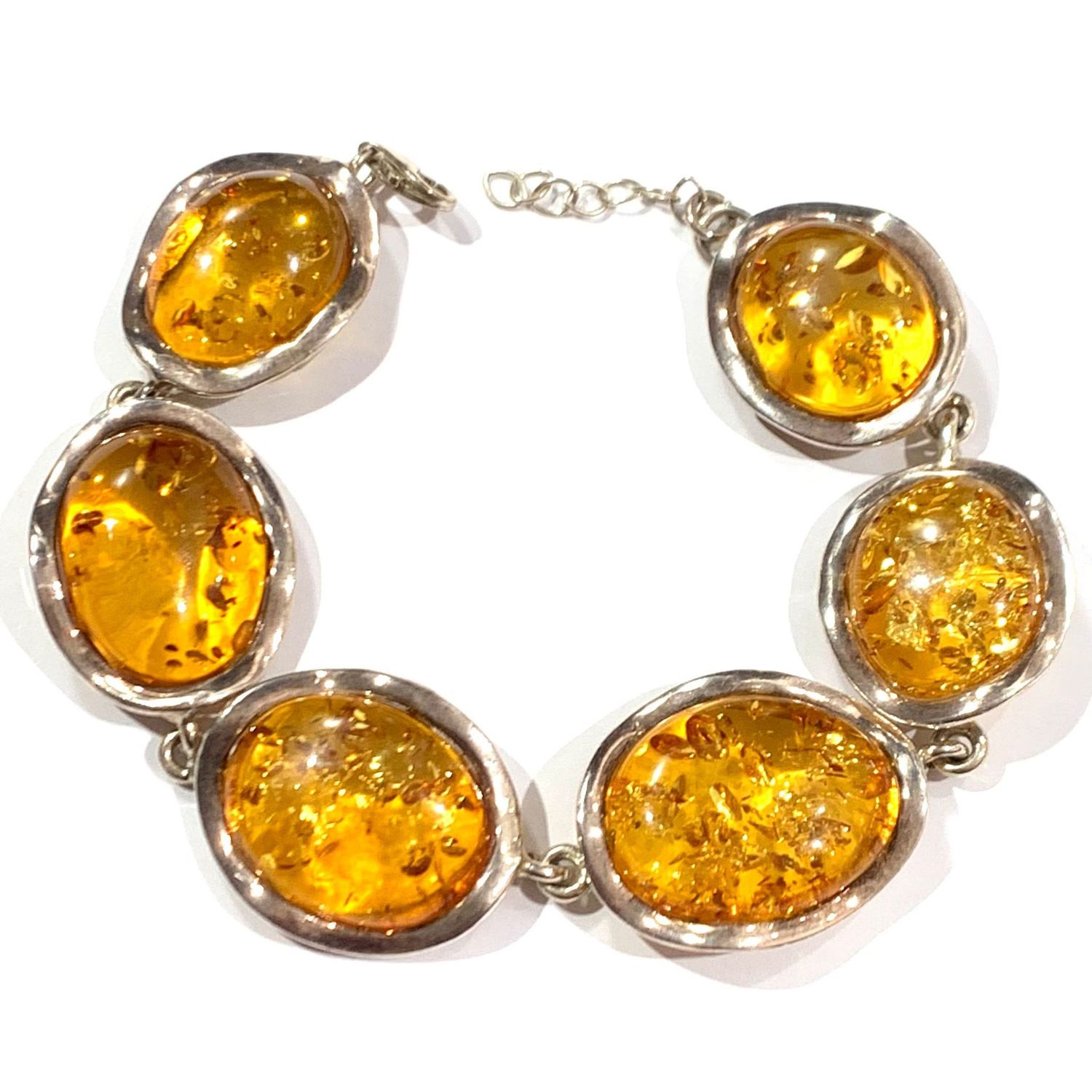 Silver Amber Bracelet