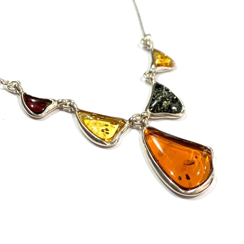 Silver Amber Pendant