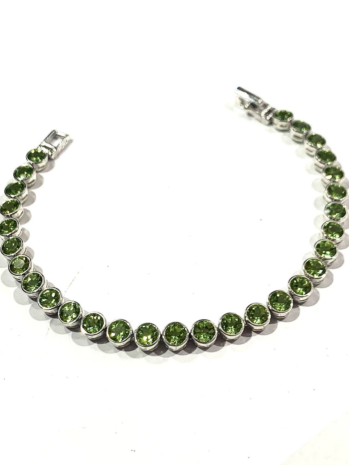 Silver Peridot Bracelet