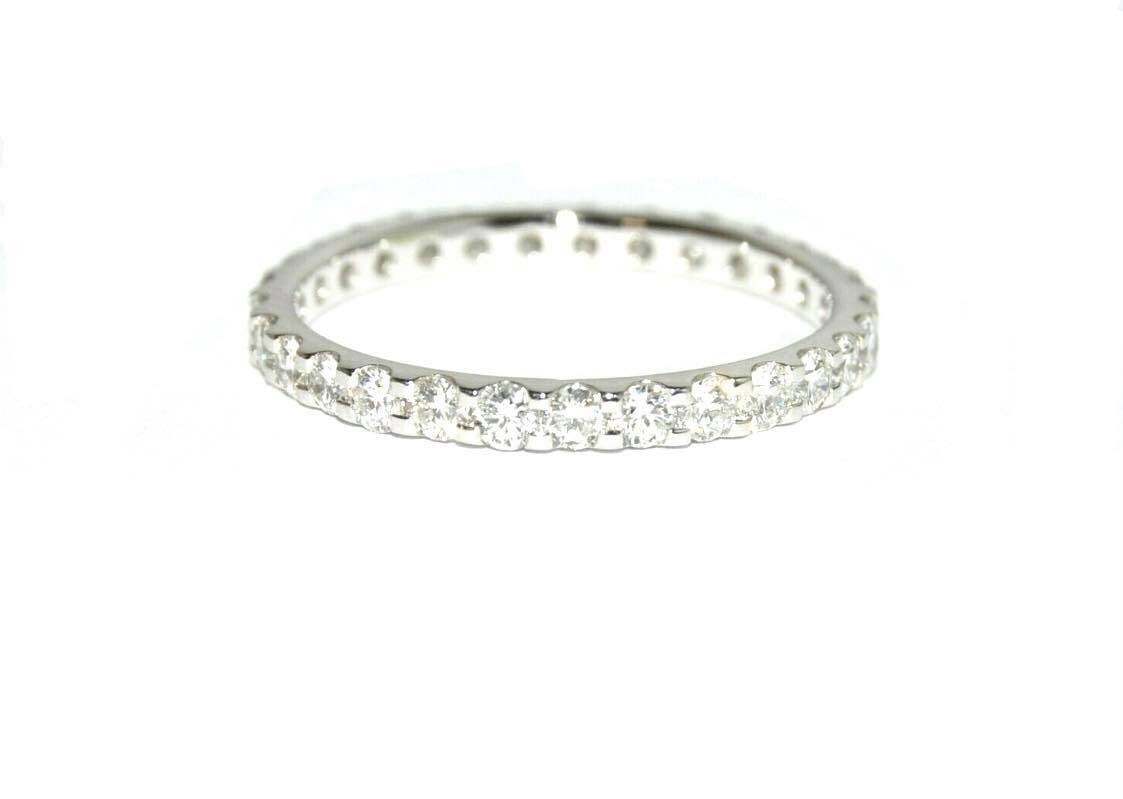 New Platinum Diamond Full Hoop, UK Size P