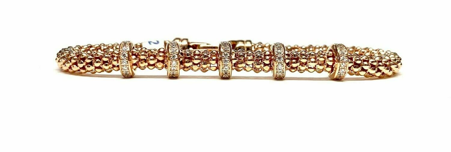 New Silver, Rose Gold Plated & CZ Bracelet New Silver, Rose Gold Plated & CZ Bracelet