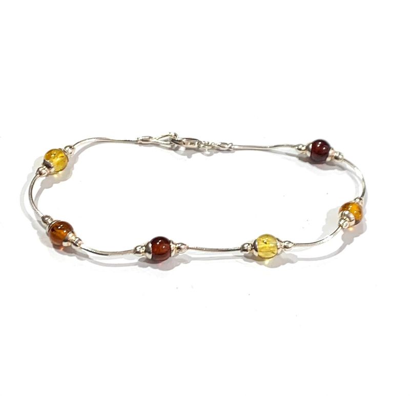 Silver Amber Bracelet