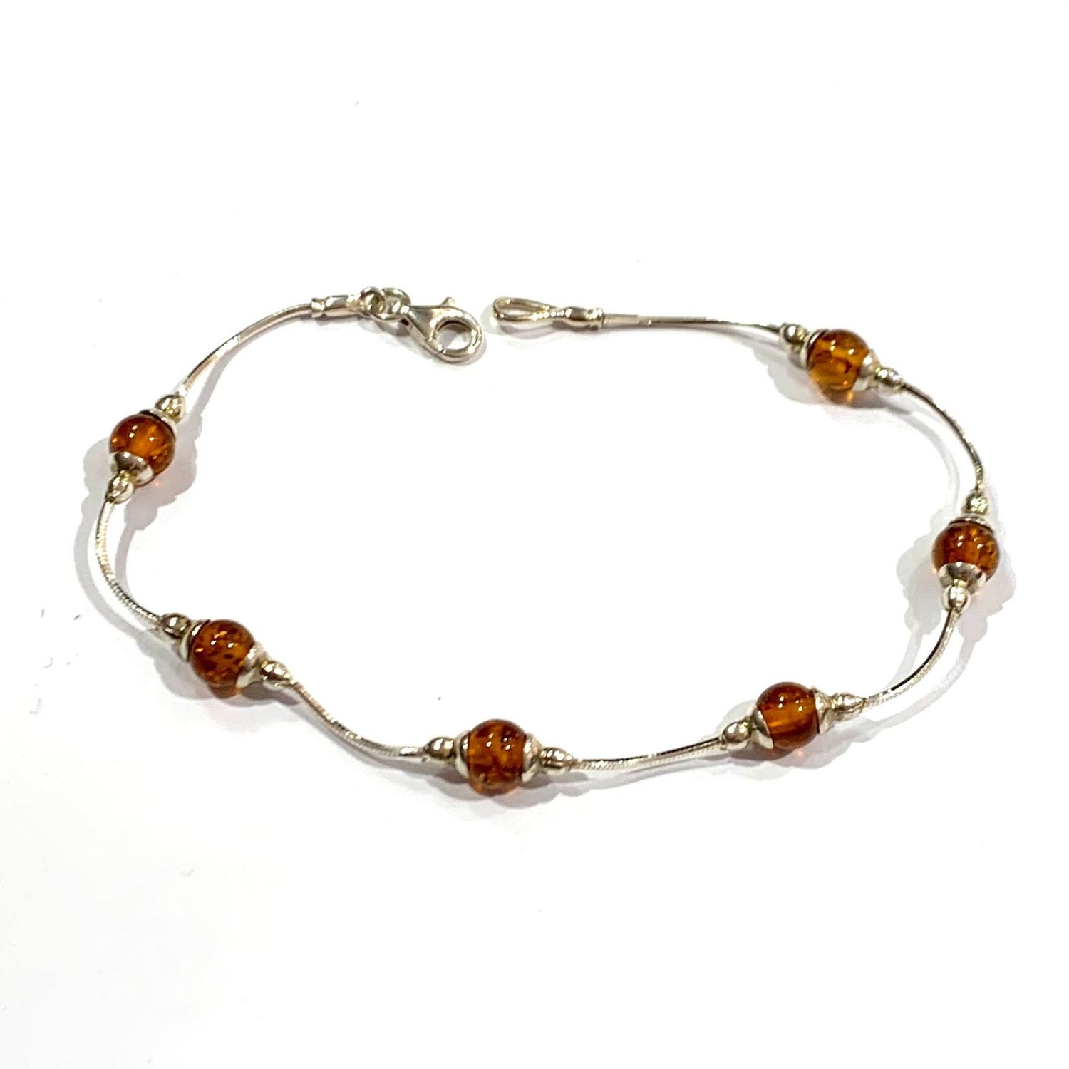 Silver Amber Bracelet