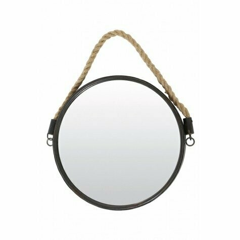 MIRROR Ø38 CM BRONZE WITH ROPE