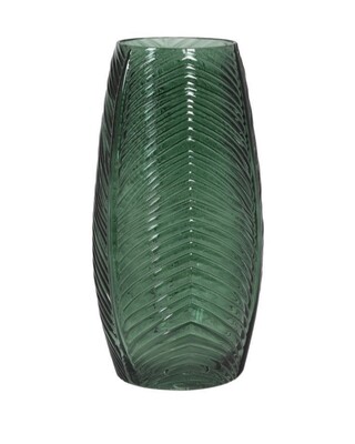 Green glass vase