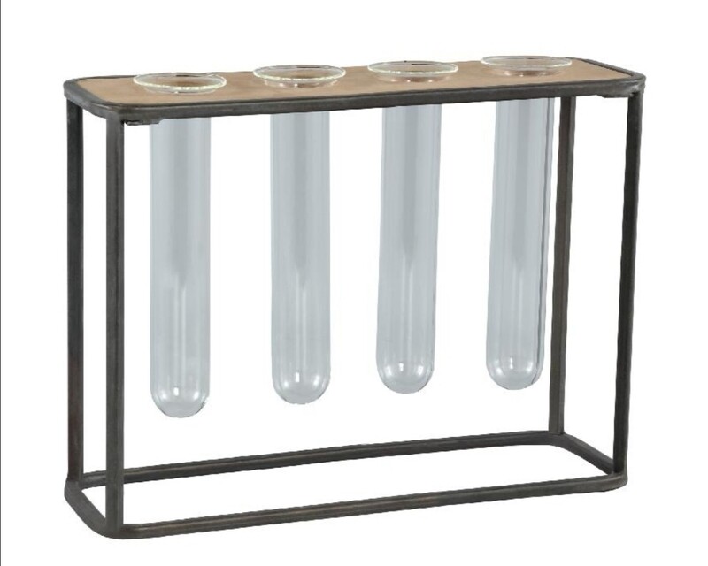 4 flower test tube vase