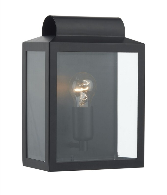 Black coach House style exterior wall light