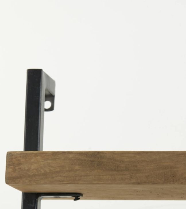 Wall shelf 80x15x24 cm wood dark brown