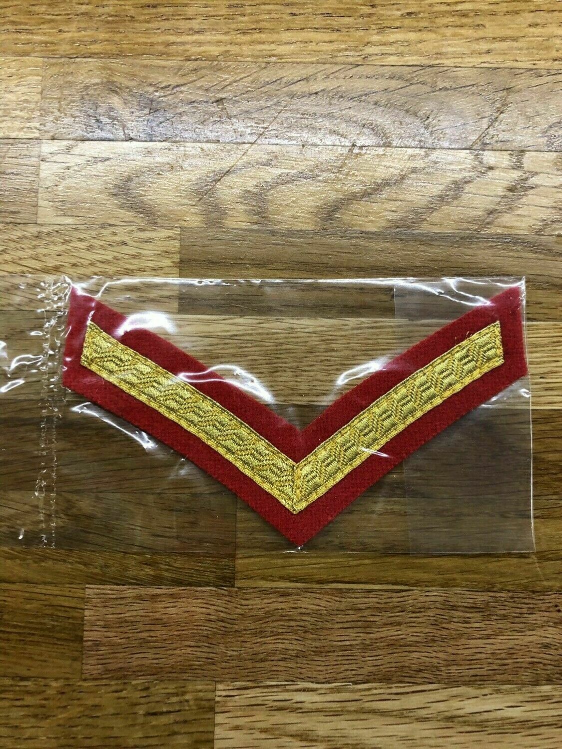 LCPL Rank Badge For Mess Dress-Army-Gold On Red