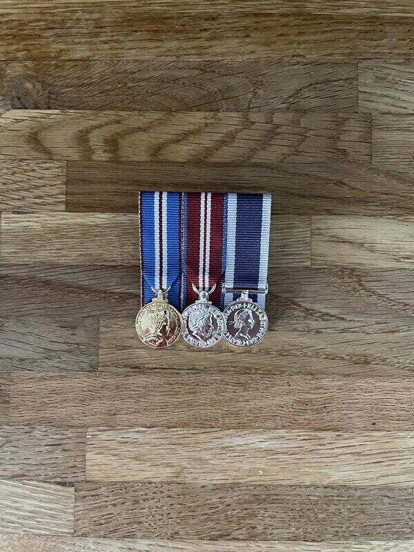 Court Mounted Miniature Medal Set, Golden, Diamond Jubilee & Navy LSGC