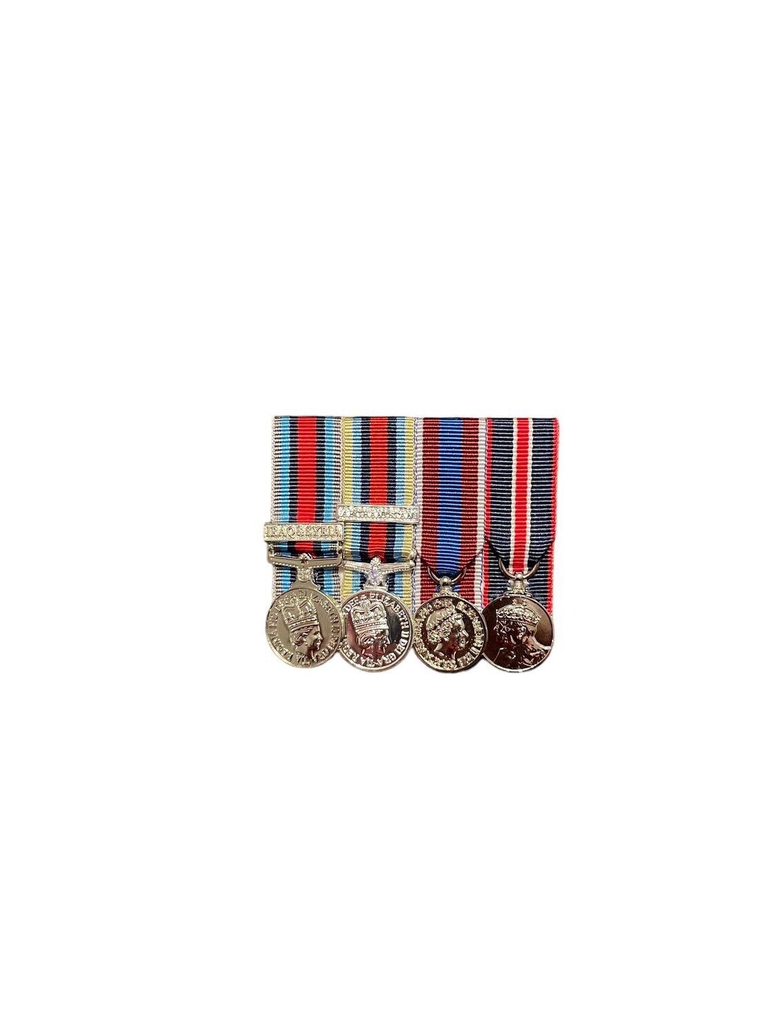 Court Mounted Miniature Medal Set, Shader, Afghanistan, Platinum Jubilee, Kings coronation
